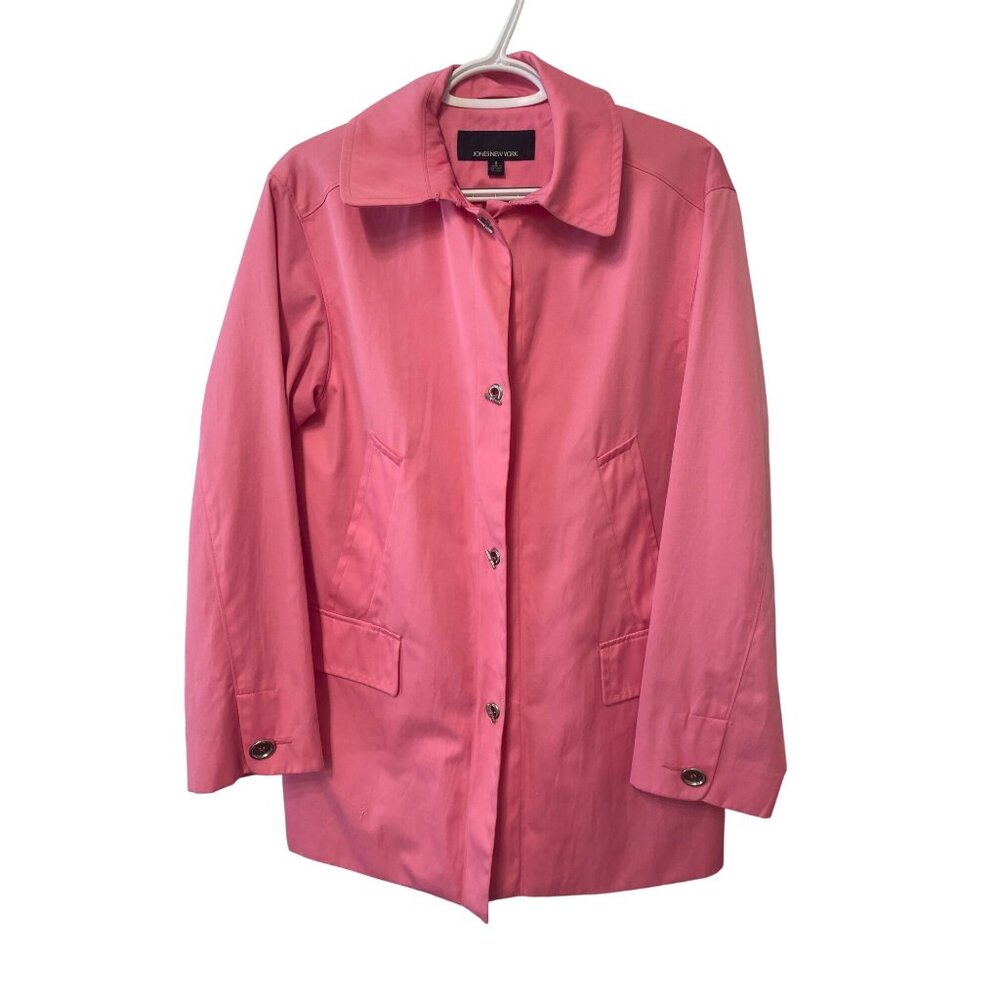 Womens Pink Rain/Trench Coat Size S Preppy Barbie Princess‎
